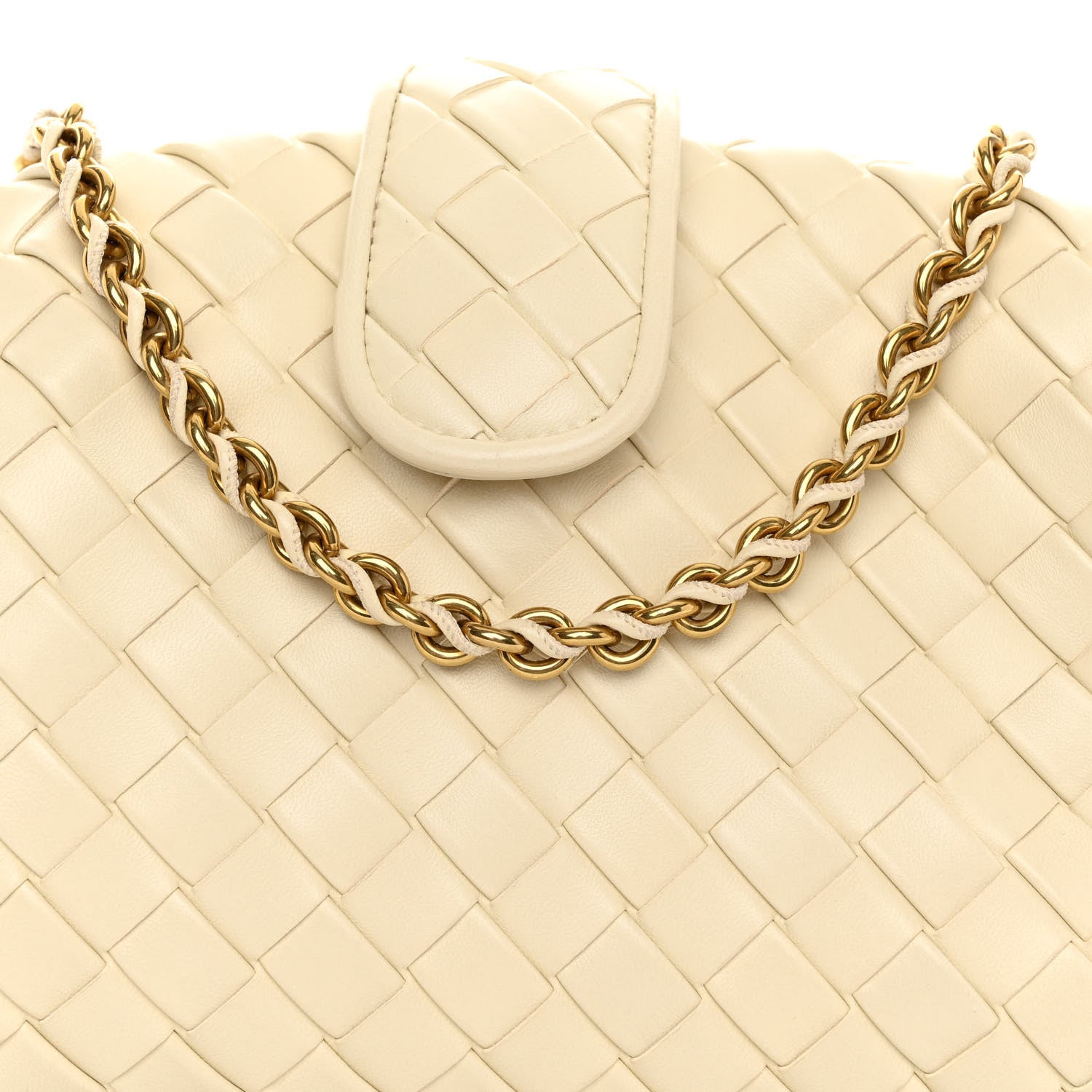 Bottega Veneta Nappa Intrecciato Teen The Lauren 1980 Clutch With Chain String 7 of 9