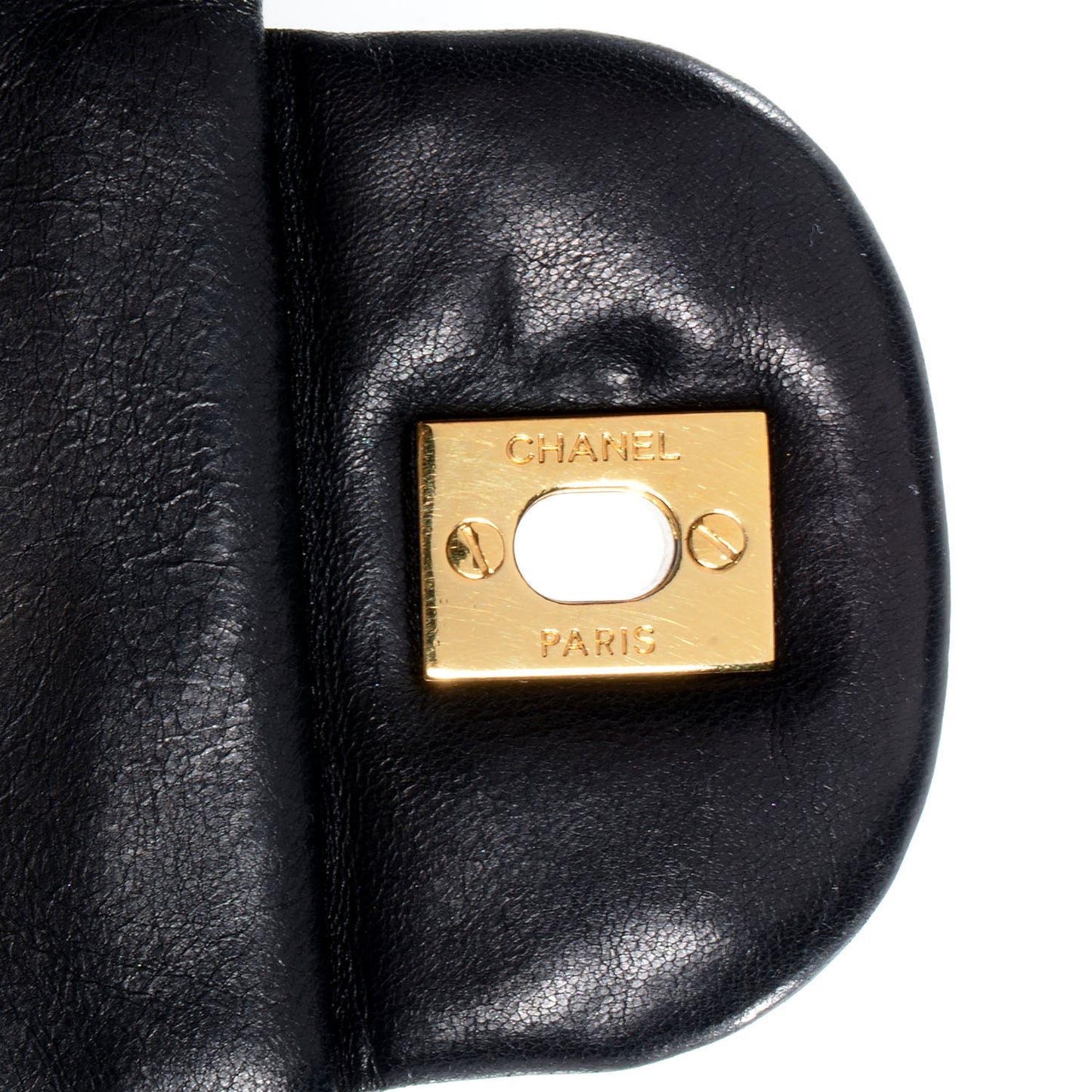 Lambskin Quilted Jumbo Single Flap Black