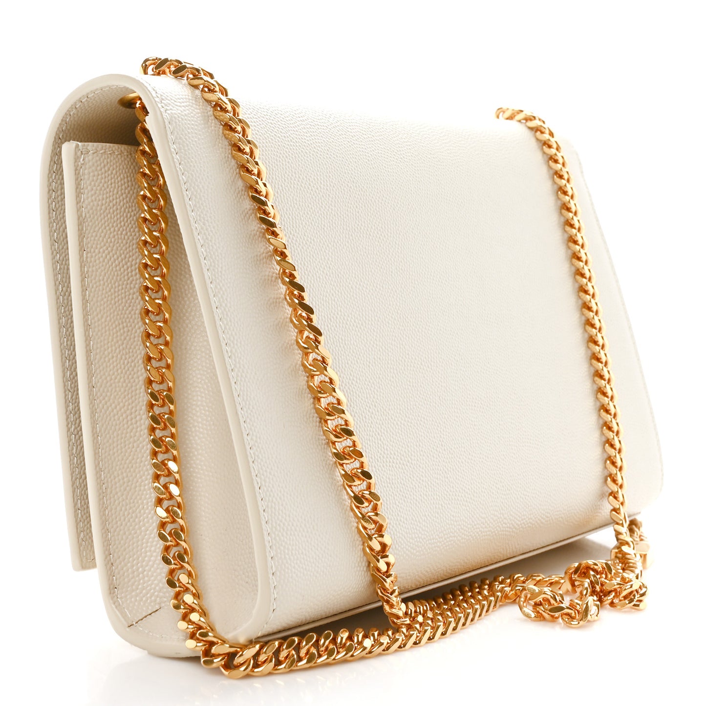 Grain De Poudre Medium Classic Monogram Kate Satchel Crema Soft