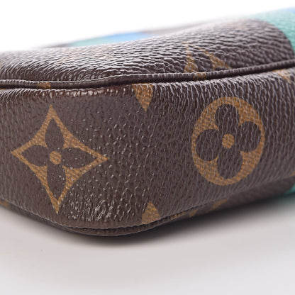 Louis Vuitton Monogram My LV Heritage Mini Pochette Accessories Vert Clair Blue Clair 9 of 10
