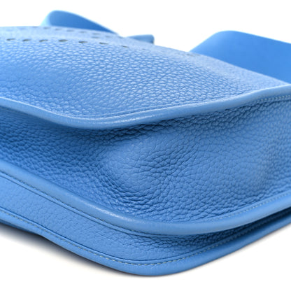 Hermes Taurillon Clemence Evelyne III PM Bleu Paradis 11 of 11