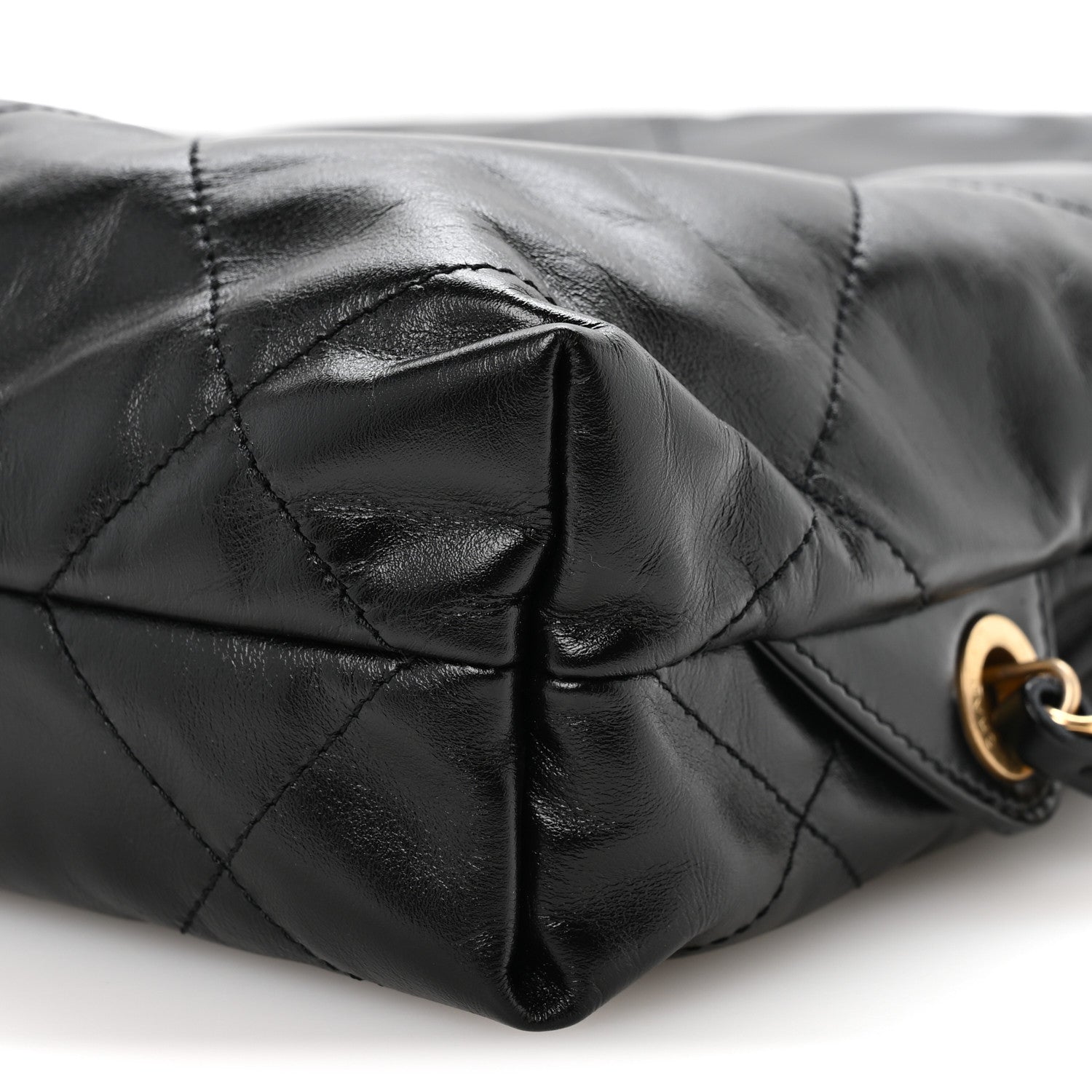 Chanel Shiny Calfskin Quilted Chanel 22 Backpack Black 1860104