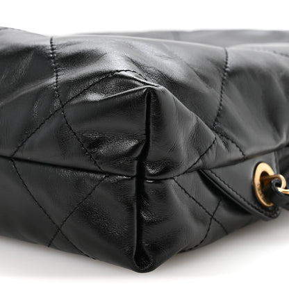 Chanel Shiny Calfskin Quilted Chanel 22 Backpack Black 10 of 10