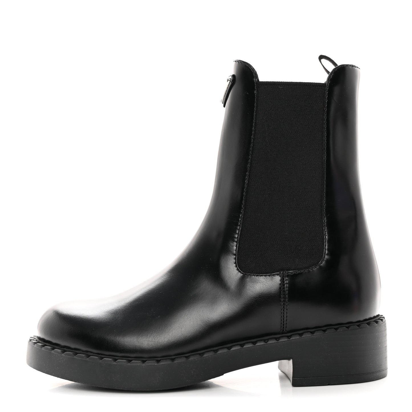 Spazzolato Metal Triangle Logo 50mm Chelsea Boots 37 Black