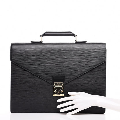 Louis Vuitton Epi Serviette Conseiller Briefcase Black 2 of 7