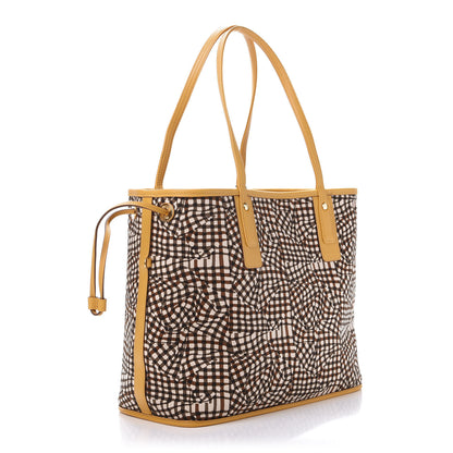 MCM Visetos Medium Liz Reversible Shopper Tote Cognac Yellow 15 of 21
