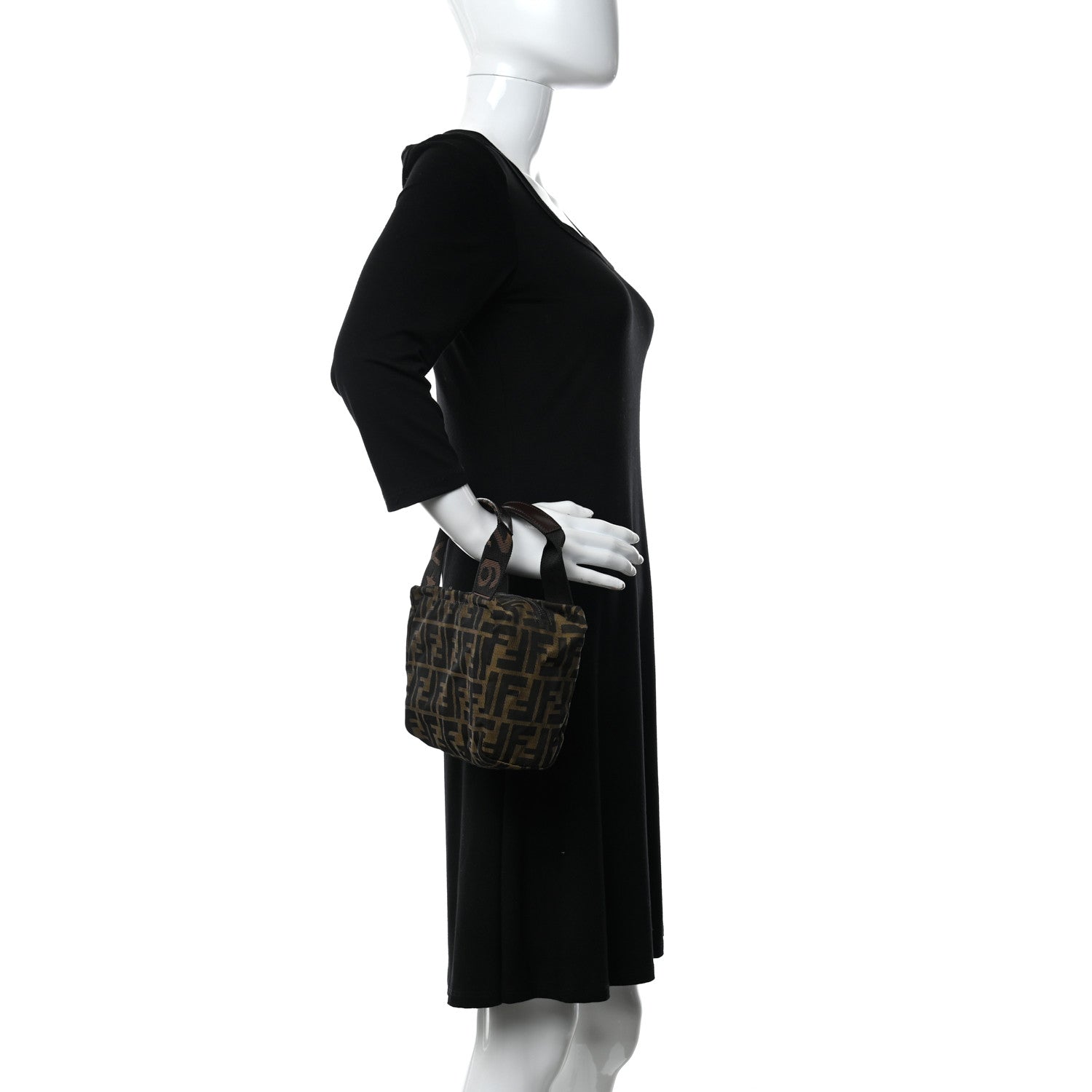 Fendi Fabric FF 1925 Mini Cosmetic Bag Tobacco 2 of 7