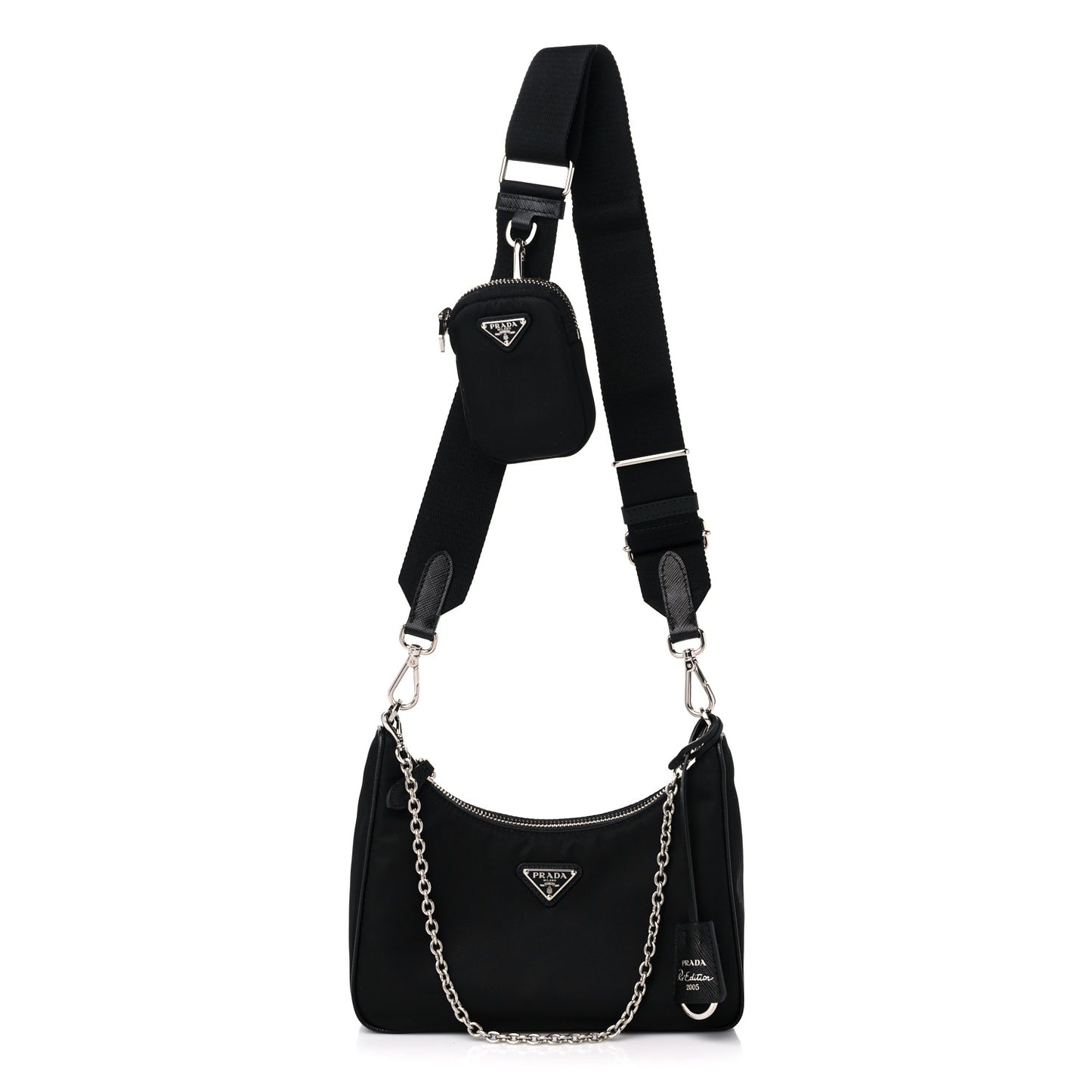 Nylon Re-Edition 2005 Shoulder Bag Black