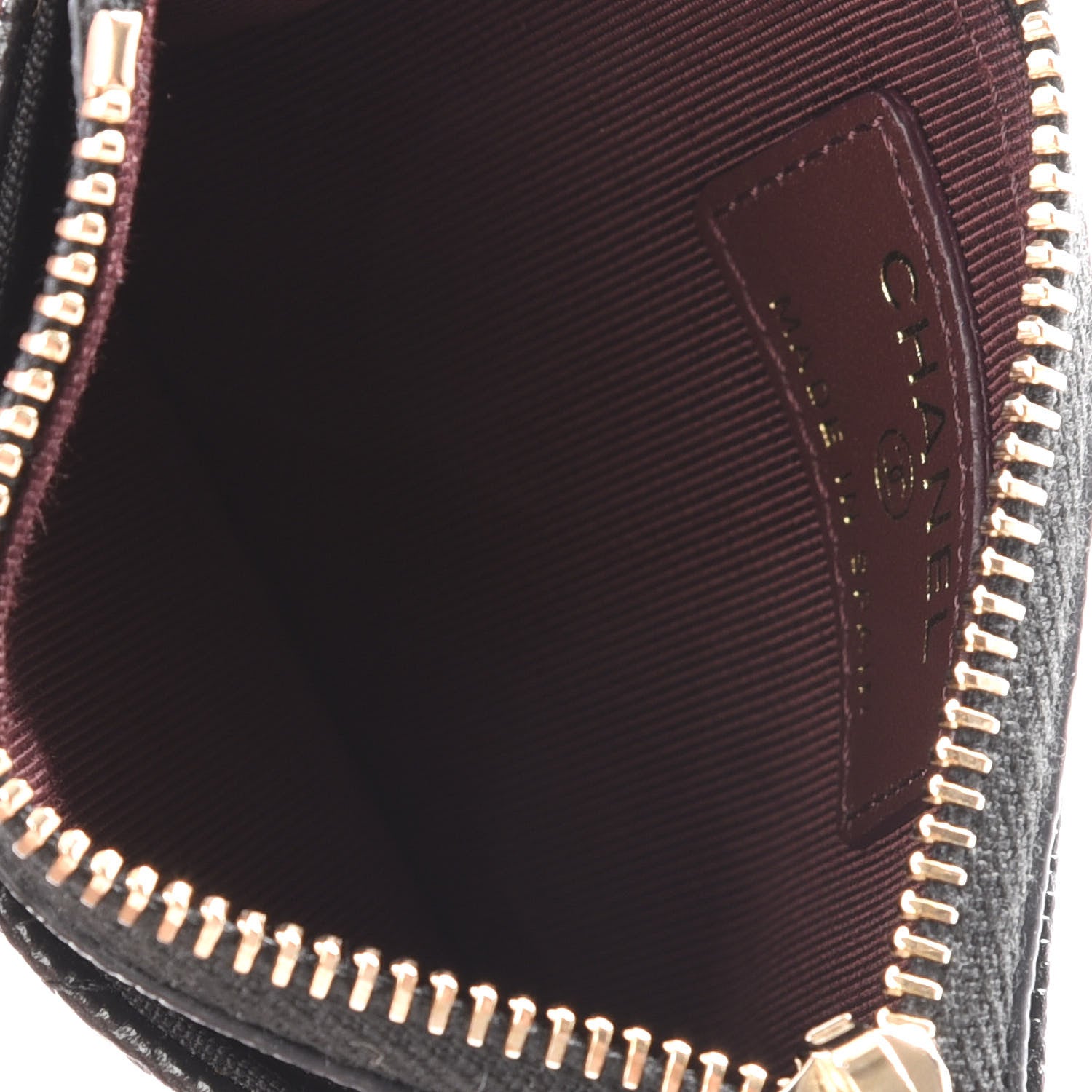 Chanel Caviar Quilted CC Zip Card Holder Black 6 of 10