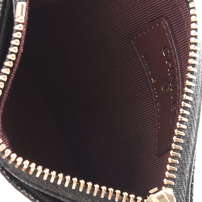Chanel Caviar Quilted CC Zip Card Holder Black 6 of 10