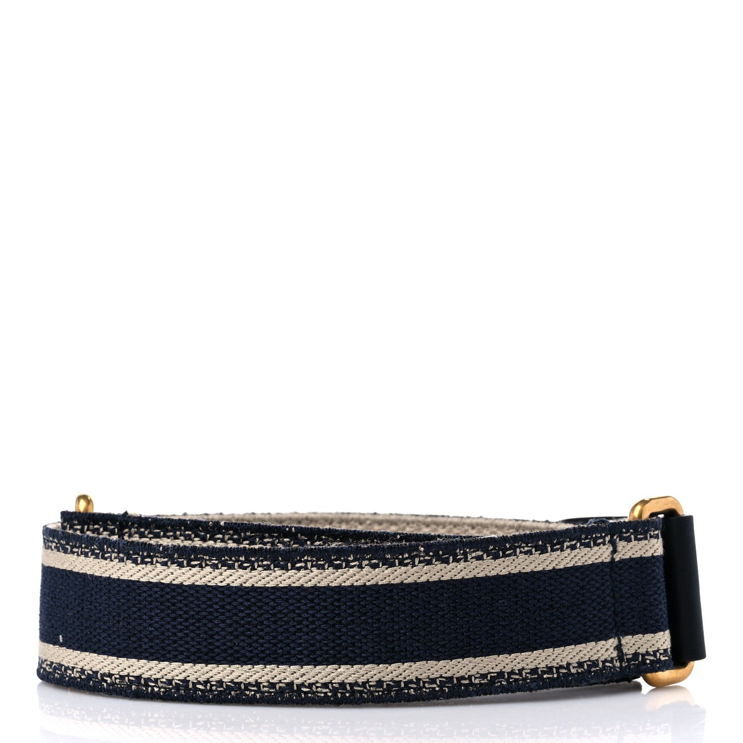 Christian Dior Canvas Embroidered Belt 75 30 Black Beige 2 of 6