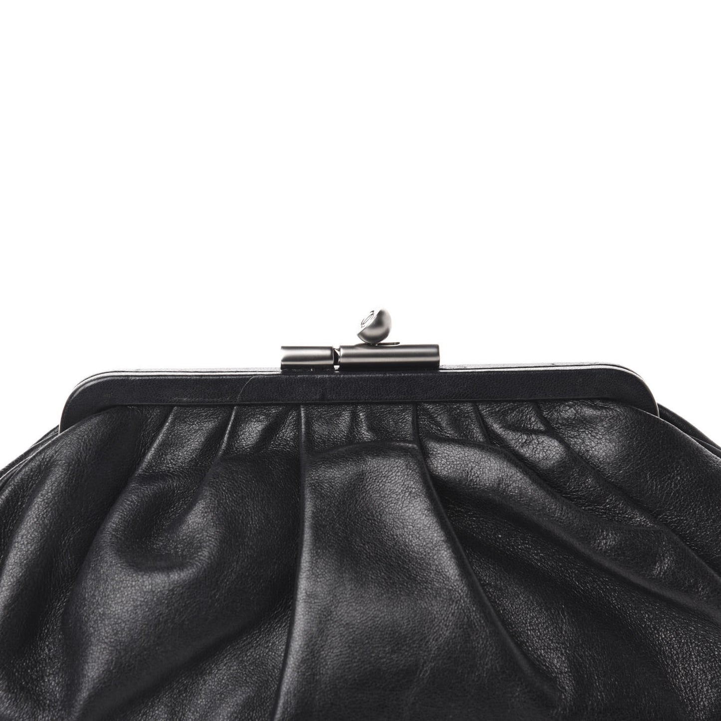 Lambskin Monte Carlo Clutch Black