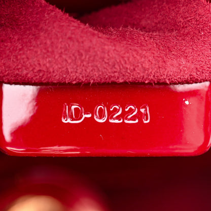 Christian Dior CHRISTIAN DIOR Patent Cannage Mini Lady Dior Red 7 of 11