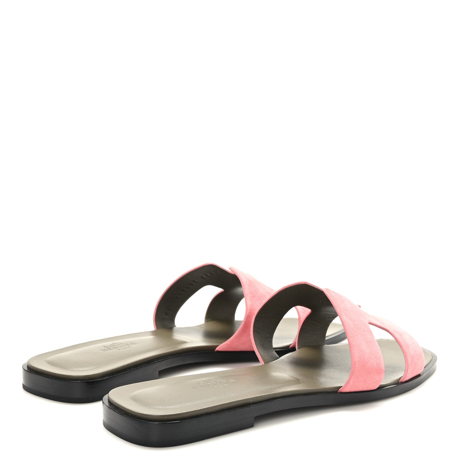Hermes Suede Goatskin Oran Sandals 39.5 Rose Du Desert 4 of 8