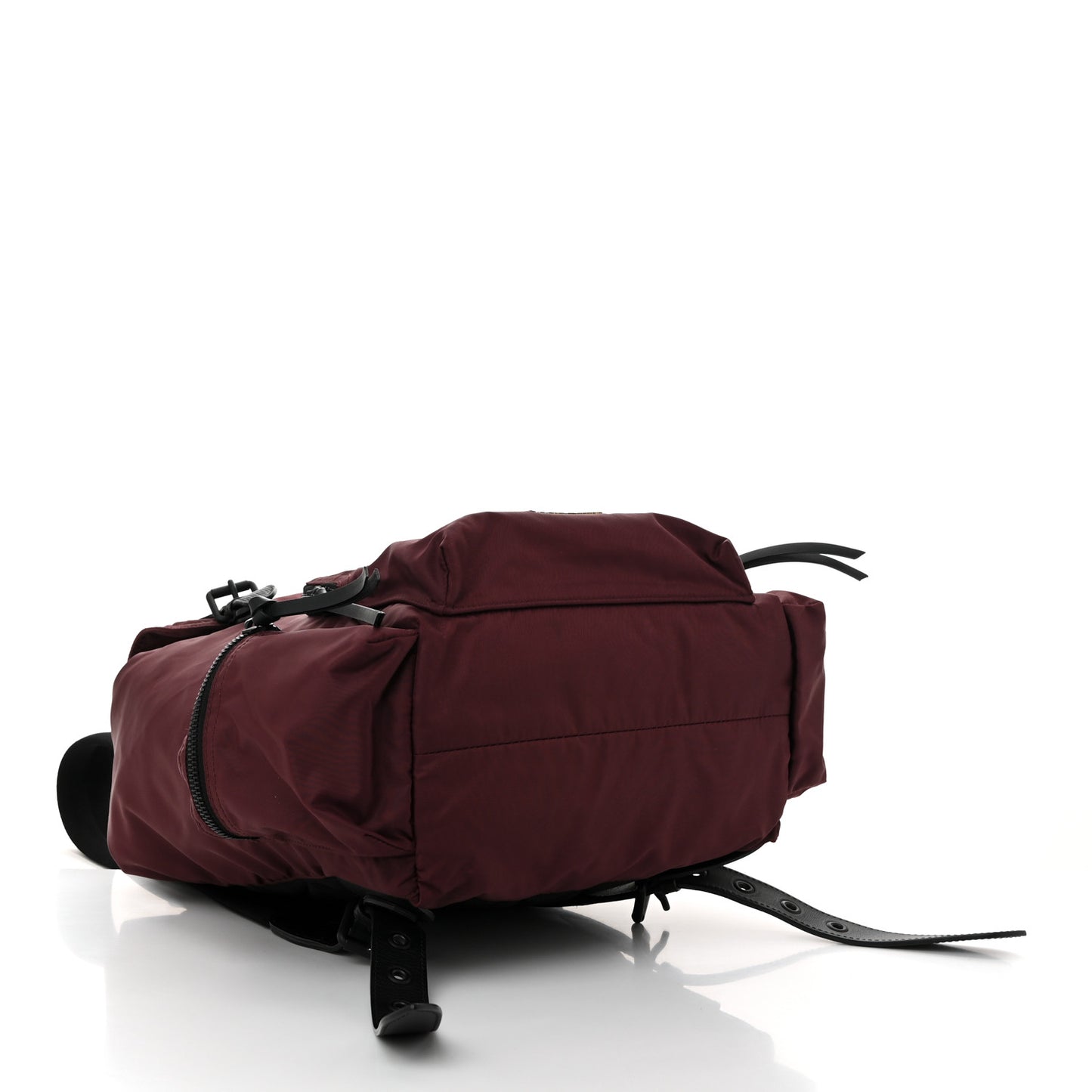 Nylon Medium Rucksack Backpack Burgundy Red
