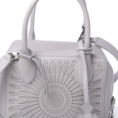 Alaia Calfskin Lux Laser Cut Studded Small Elga Top Handle Bag Grey 7 of 9