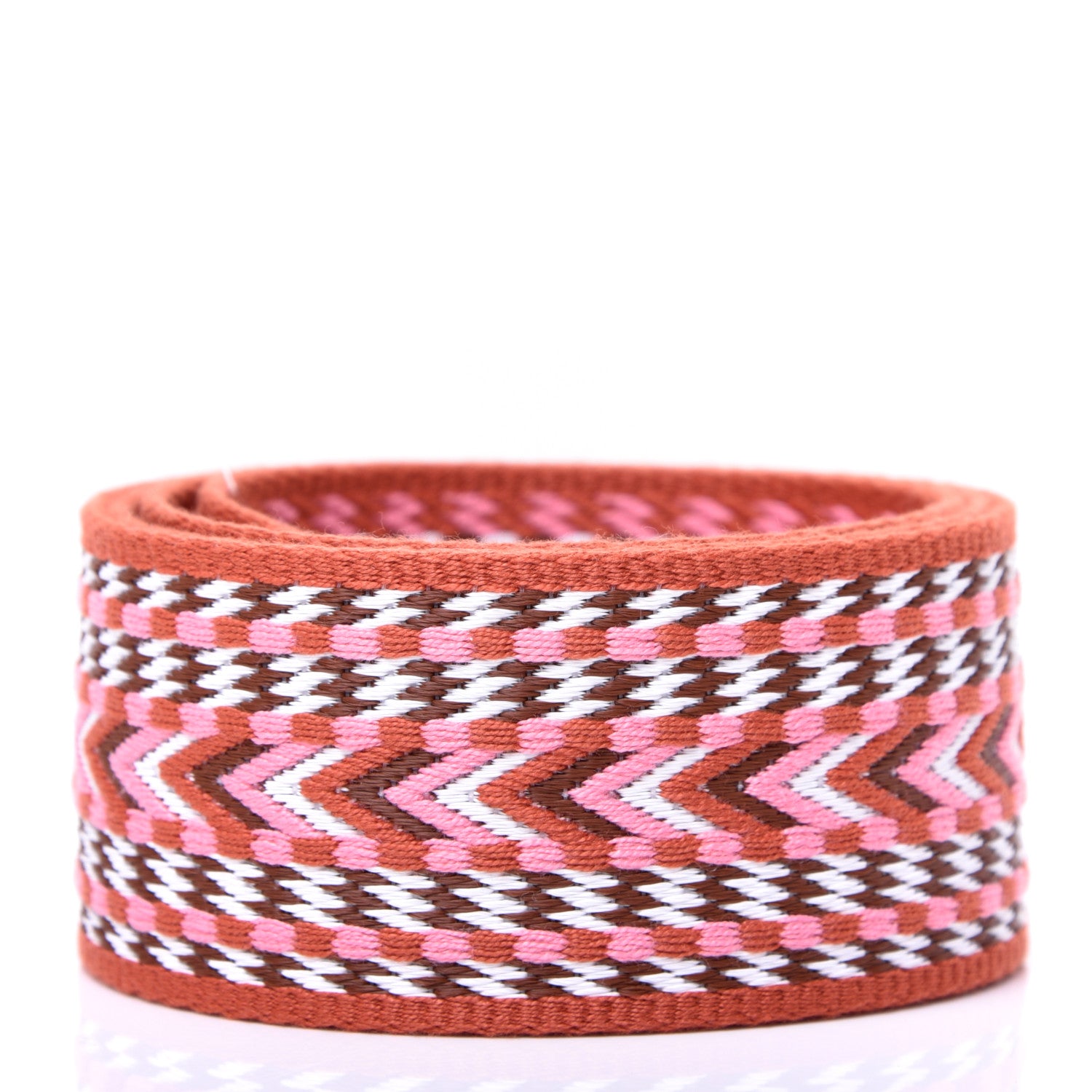 Hermes Toile Swift 50mm Sangle Allegro Shoulder Strap Rose Confetti White Gold 2 of 3