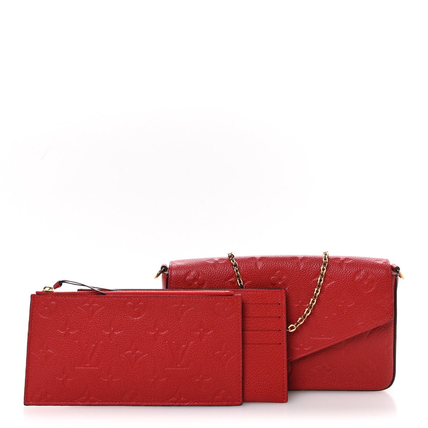 Empreinte Pochette Felicie Chain Wallet Scarlet