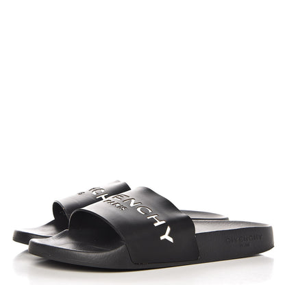 Givenchy Rubber Logo Pool Slide Sandals 39 Black 2 of 10