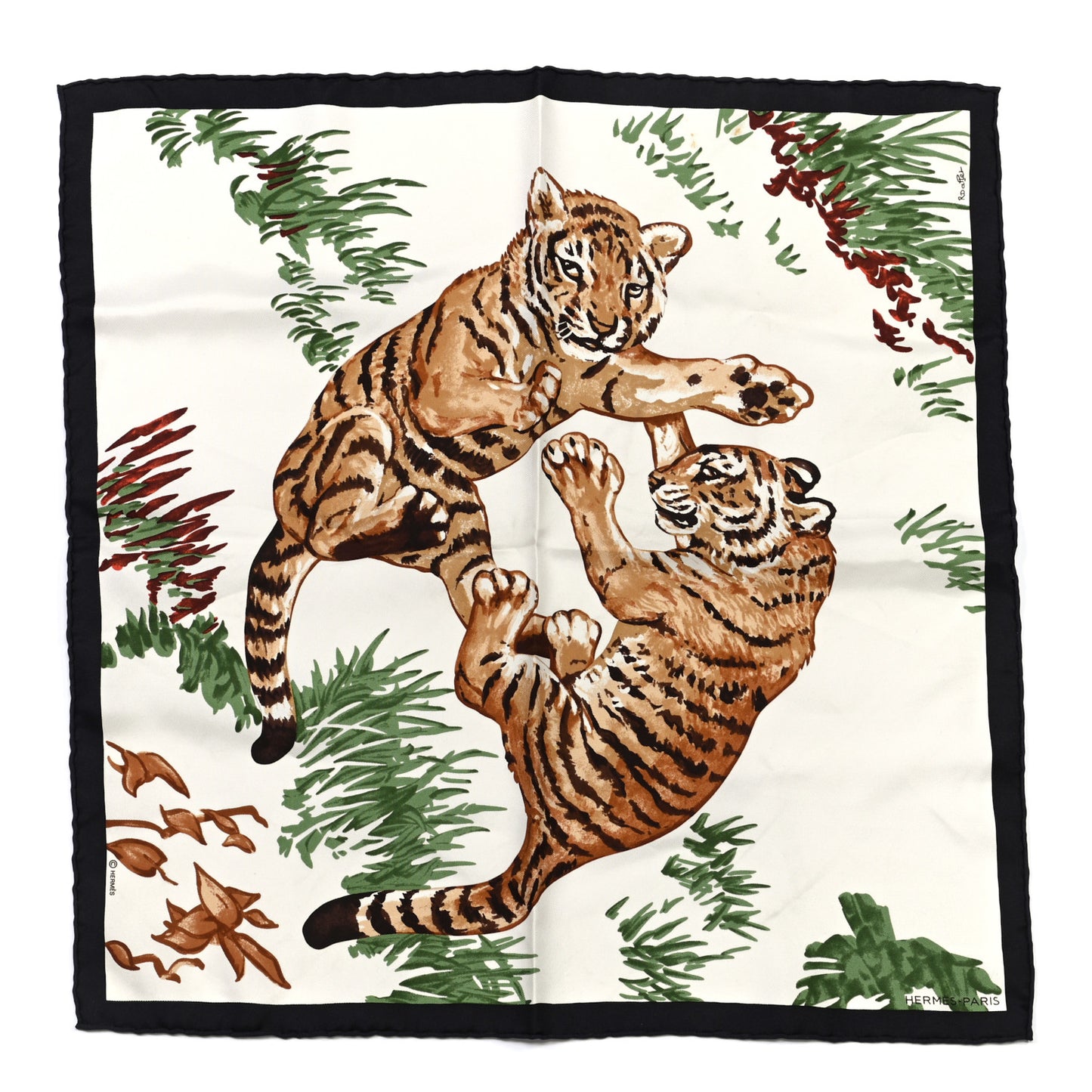 Silk Les Tigreaux Pocket Square