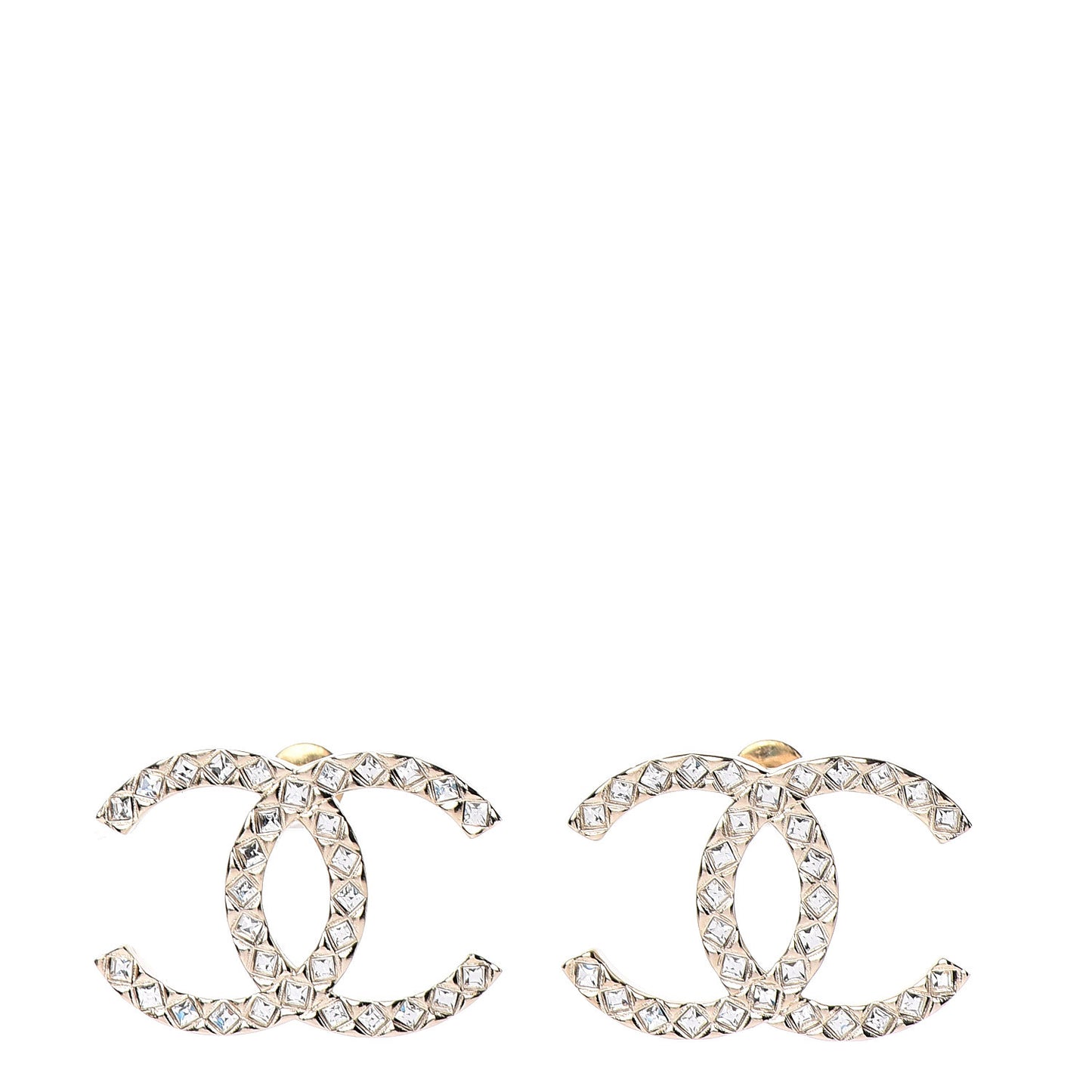 Baguette Crystal High Society CC Earrings Gold