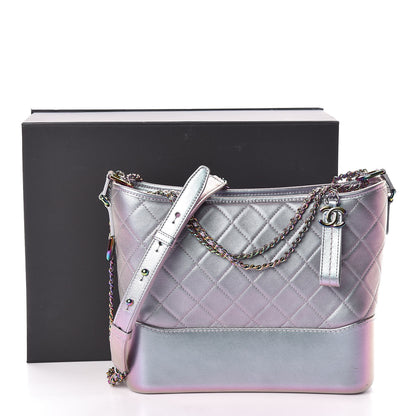 Chanel Iridescent Lambskin Calfskin Quilted Medium Gabrielle Hobo Light Purple 11 of 11