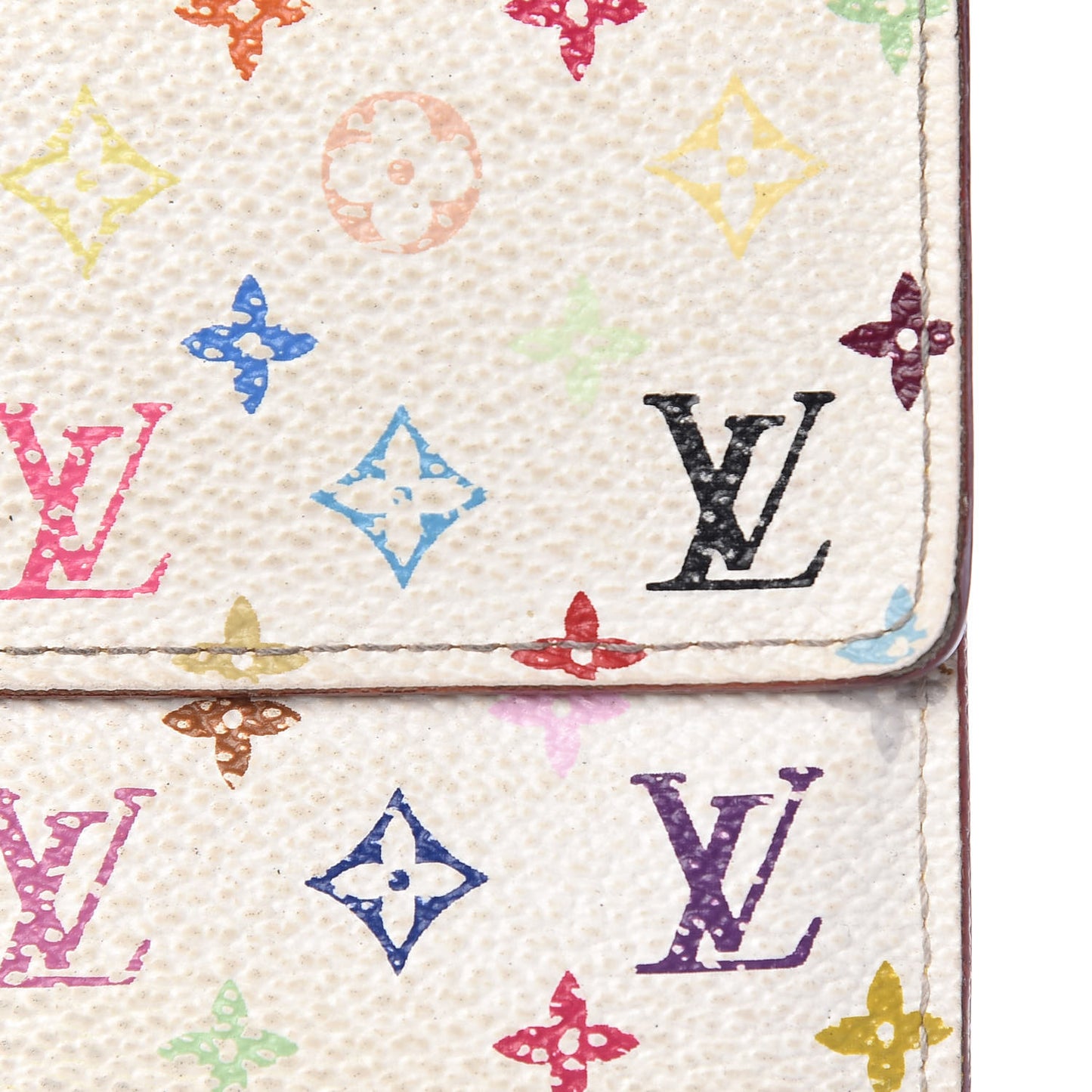 Monogram Multicolor Sarah Wallet White
