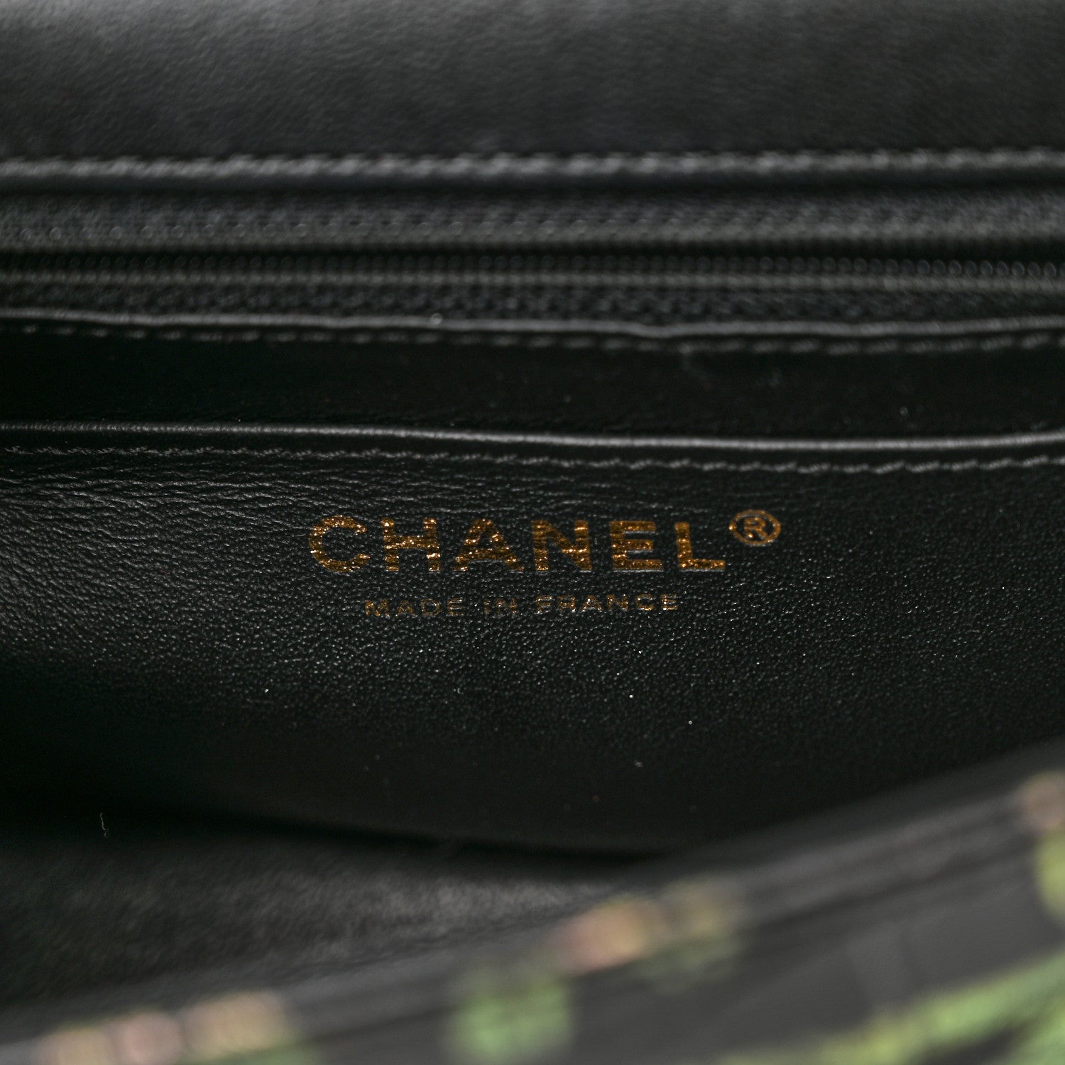 Chanel Calfskin Crocodile Embossed Graffiti 2.55 Mini Cocodile Reissue Flap Black Pink 6 of 12