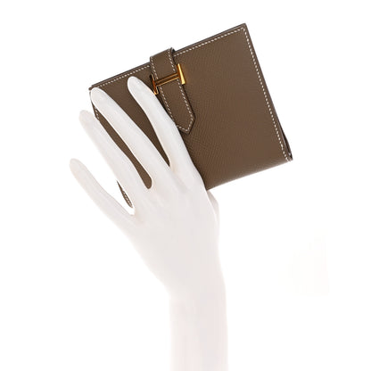 Hermes Epsom Bearn Compact Wallet Etoupe 2 of 8