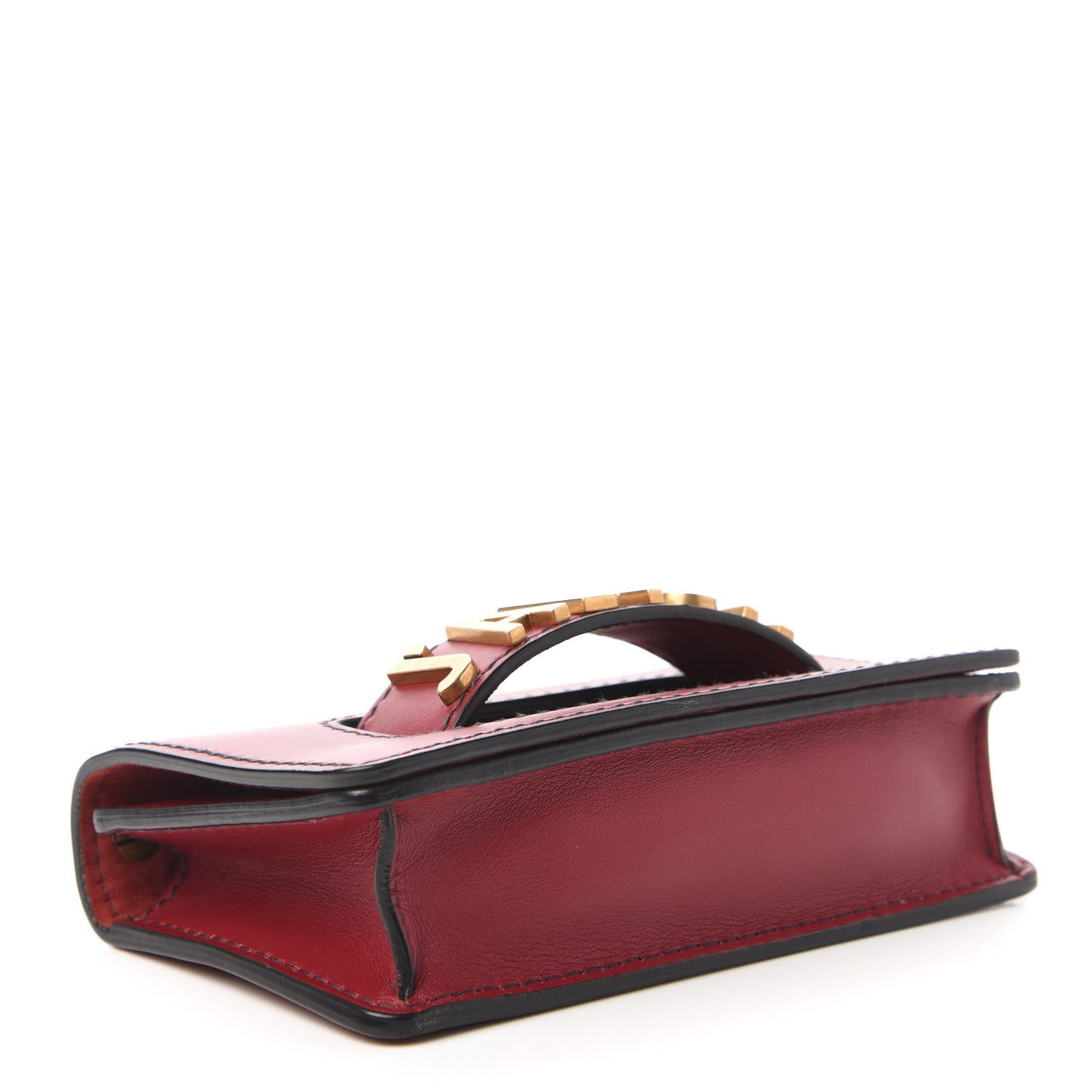 Calfskin Mini J'Adior Chain Flap Bag Red