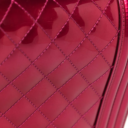 Chanel Metallic Patent Quilted New Medium Boy Flap Fuchsia 13 of 25