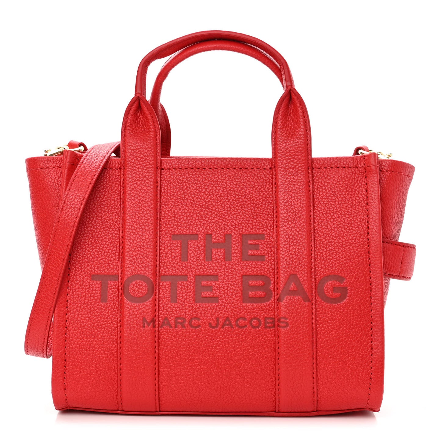 Grained Calfskin Small The Tote Bag Red