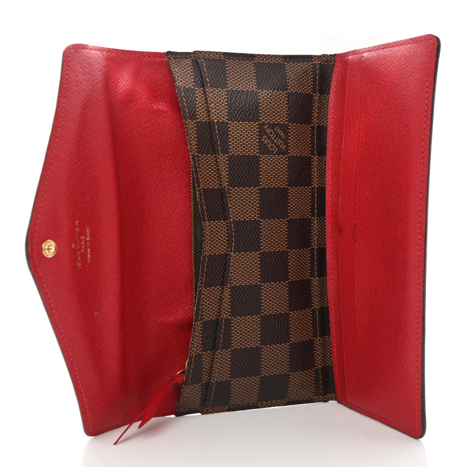 Louis Vuitton Damier Ebene Josephine Wallet Red 8 of 8