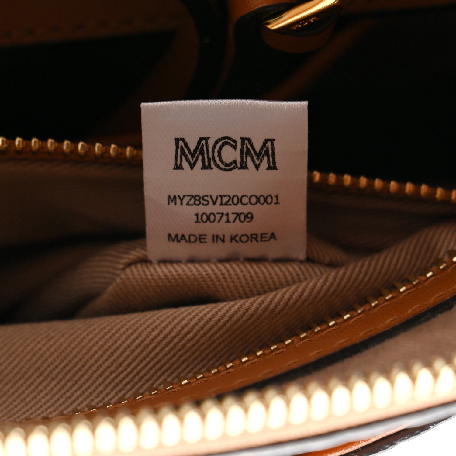 MCM Visetos Medium Crossbody Pouch Cognac 7 of 13