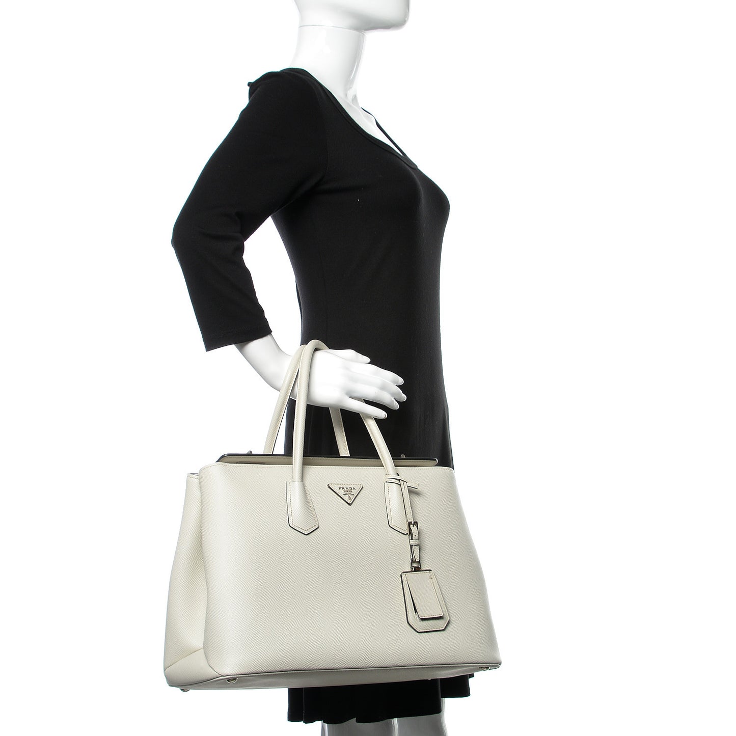 Saffiano Cuir Twin Tote Talco