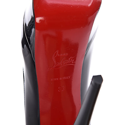 Christian Louboutin Patent Lady Peep 150 Pumps 36 Black 6 of 7