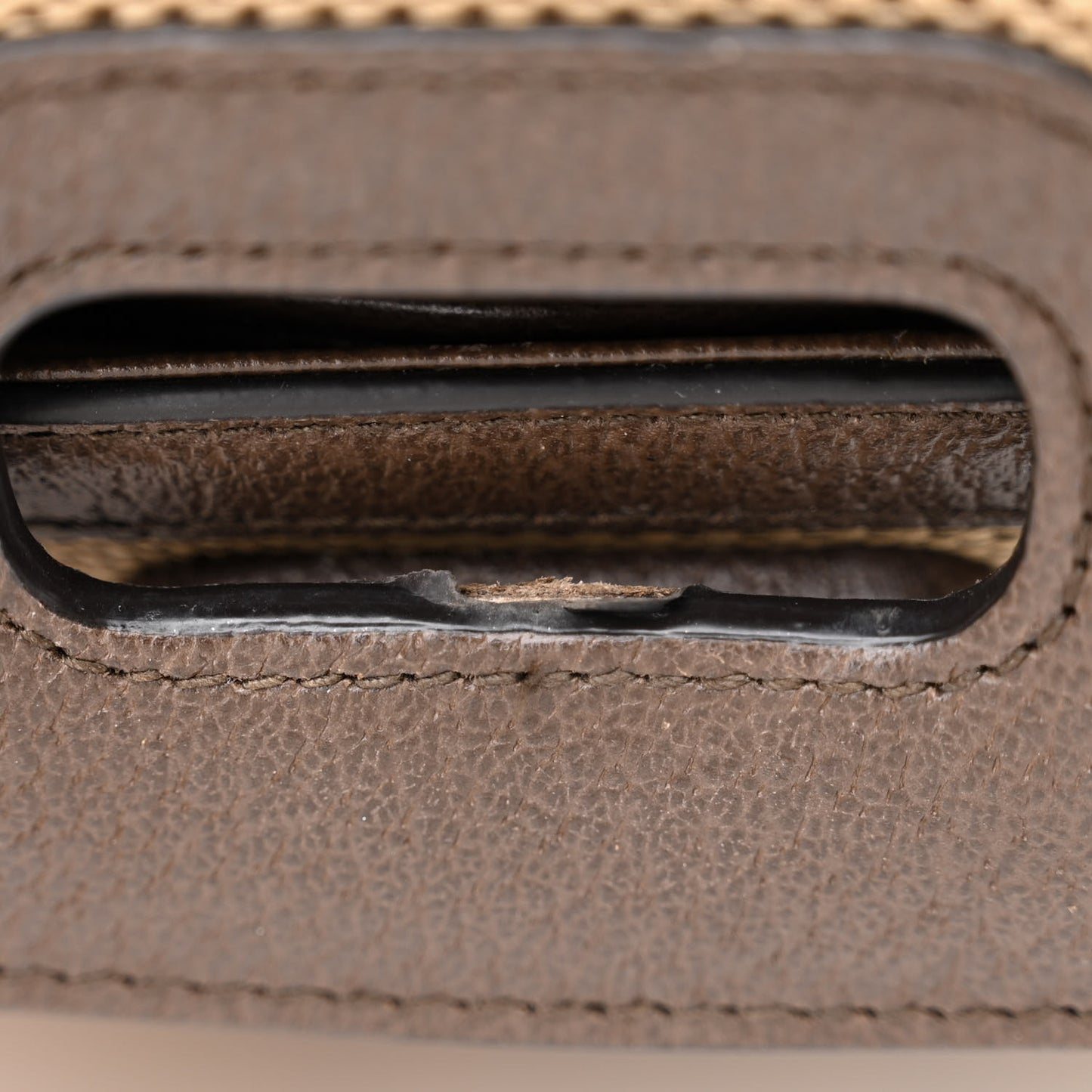 Monogram Jumbo GG Textured Dollar Calfskin Web Small Bamboo 1947 Top Handle Bag Camel Ebony New Acero