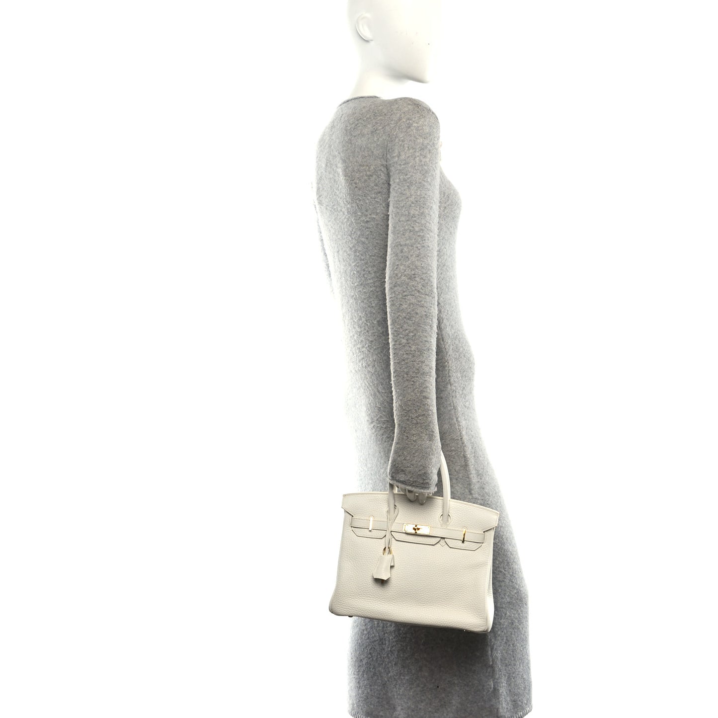 Taurillon Clemence Birkin 30 White