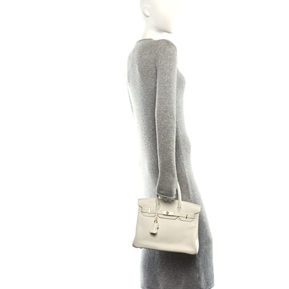 Hermes Taurillon Clemence Birkin 30 White 2 of 12