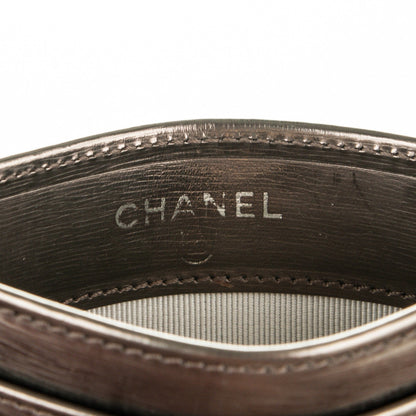 Chanel Lambskin Timeless CC Card Holder Wallet Dark Silver 6 of 8