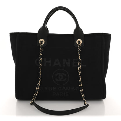 Chanel Mixed Fibers Small Deauville Tote Black 1 of 12