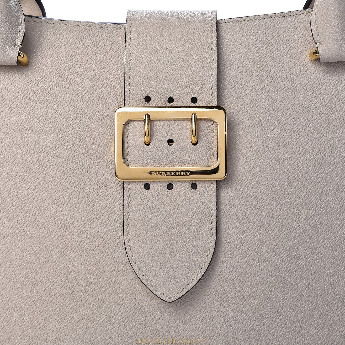 Soft Grain Calfskin Medium Buckle Tote Limestone