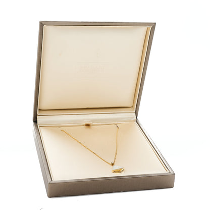 Bulgari 18K Yellow Gold Diamond Mother of Pearl Small Divas' Dream Pendant Necklace 9 of 9