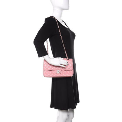 Chanel Caviar Quilted Medium Double Flap Pink 3 of 15