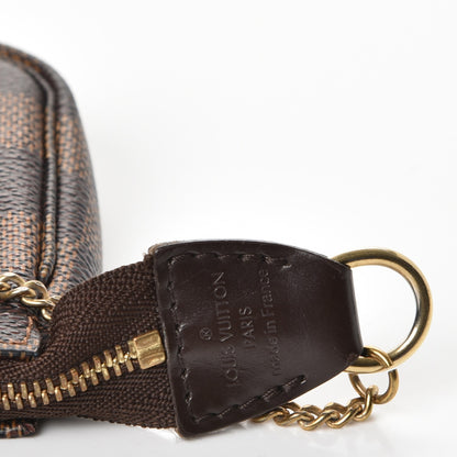 Louis Vuitton Damier Ebene Complice Trunks and Bags Mini Pochette Accessories Red 6 of 10