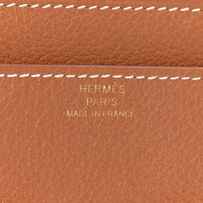 Hermes Evercolor Cavale Constance Long Wallet To Go Gold Multicolor 6 of 11