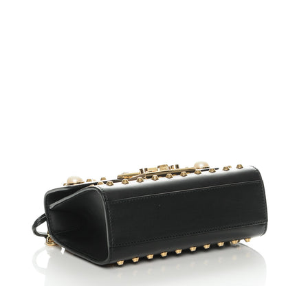 Gucci Calfskin Studded Small Padlock Shoulder Bag Black 4 of 6