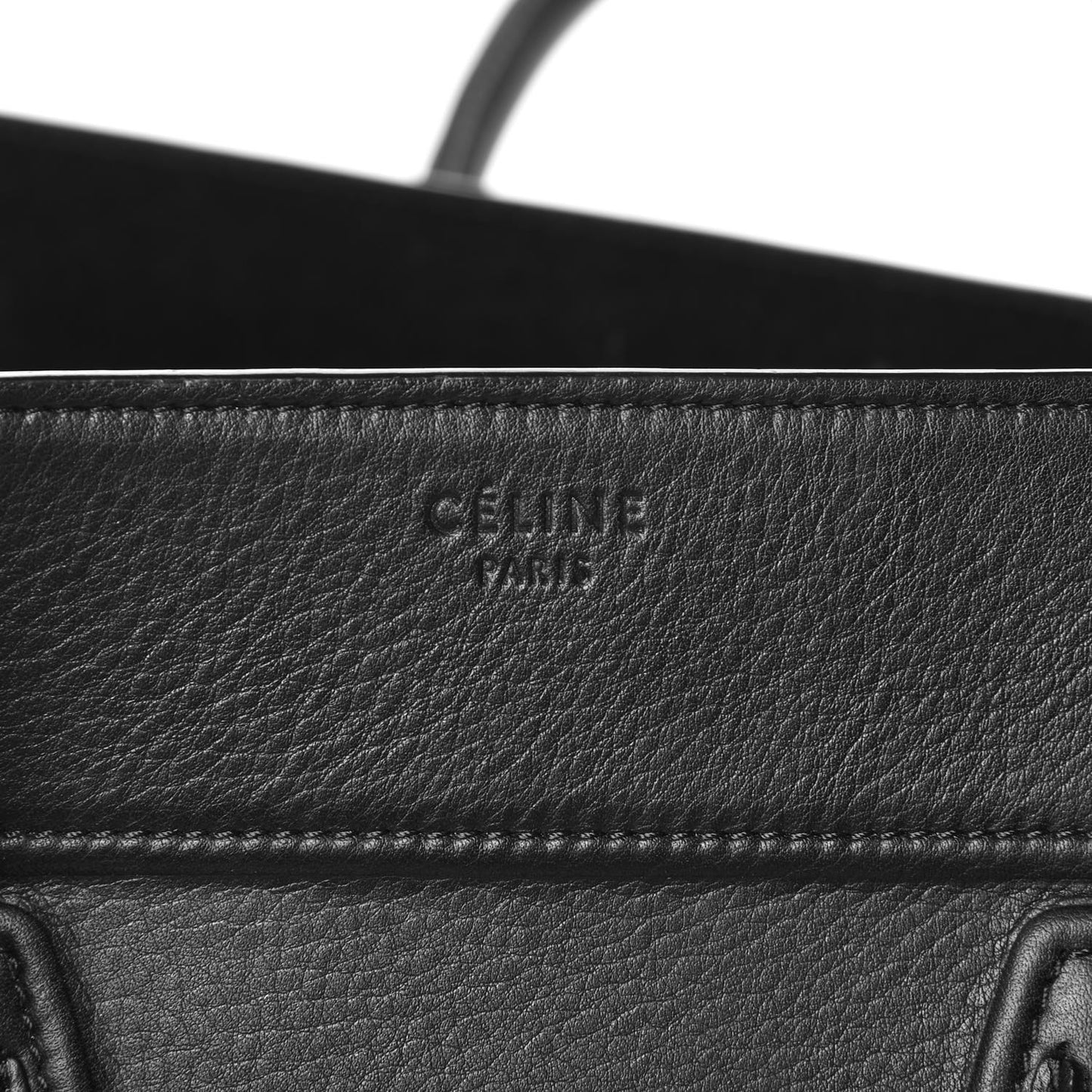 Grained Calfskin Medium Phantom Luggage Black