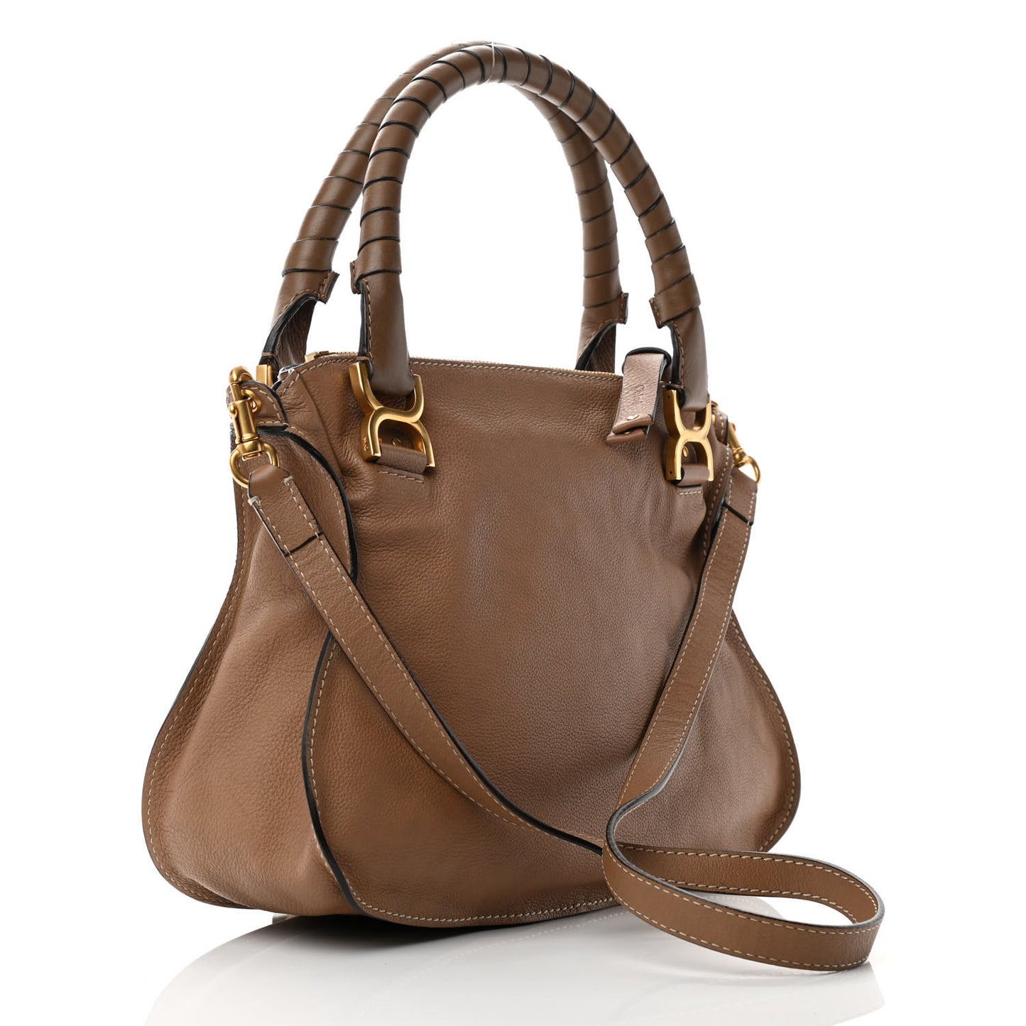 Calfskin Medium Marcie Satchel Nut