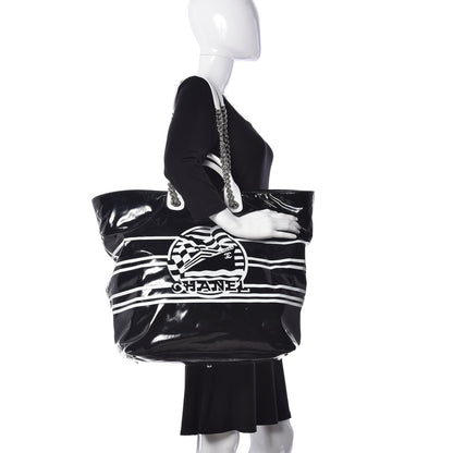 Chanel Vinyl Large La Pausa Bay Shopping Bag Black 3 of 25
